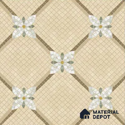 Moroccan Wall & Floor Tile TL 10016 | CRV-106 | 1 ft x 1 ft Matte Finish Ceramic Tile - 10 mm | Suitable for Bathroom, Kitchen, Balcony | Please Expect a Slight Variation of Pattern