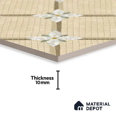 Moroccan Wall & Floor Tile TL 10016 | CRV-106 | 1 ft x 1 ft Matte Finish Ceramic Tile - 10 mm | Suitable for Bathroom, Kitchen, Balcony | Please Expect a Slight Variation of Pattern