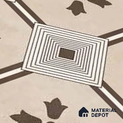 Moroccan Wall & Floor Tile TL 10039 | CRV-94 | 1 ft x 1 ft Matte Finish Ceramic Tile - 10 mm | Suitable for Bathroom, Kitchen, Balcony | Please Expect a Slight Variation of Pattern
