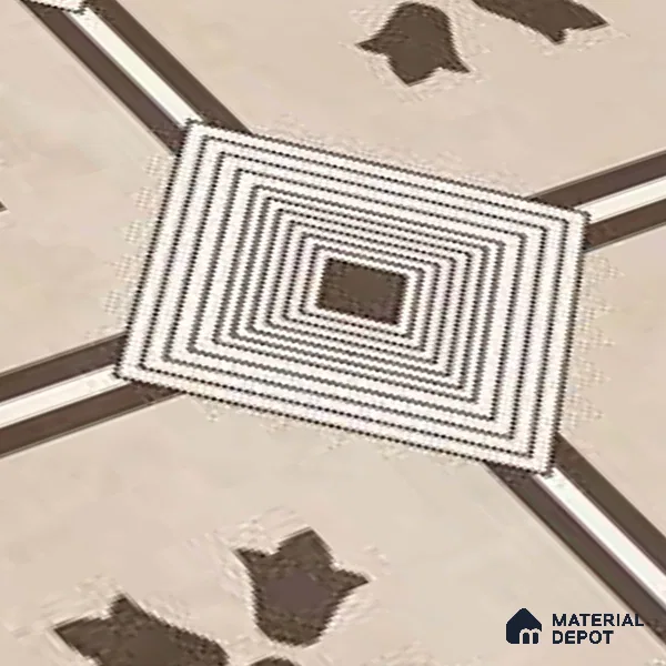 Moroccan Wall & Floor Tile TL 10039 | CRV-94 | 1 ft x 1 ft Matte Finish Ceramic Tile - 10 mm | Suitable for Bathroom, Kitchen, Balcony | Please Expect a Slight Variation of Pattern