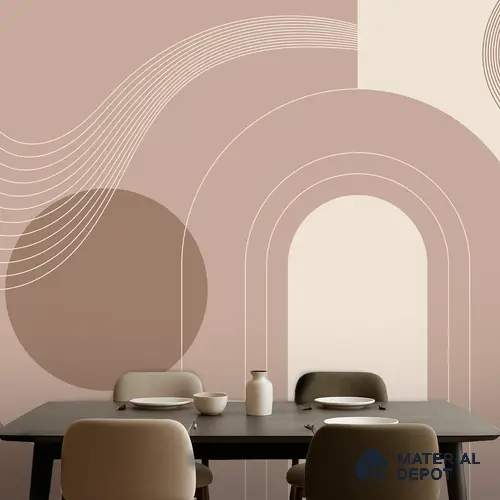 Neutral Terrain Twirl | WP 04154 B Non Woven Matte Finish Abstract Style Premium Customized size Wallpaper | 150 GSM WP01MTF Paper | (MOQ = 30 Sq. Ft.)