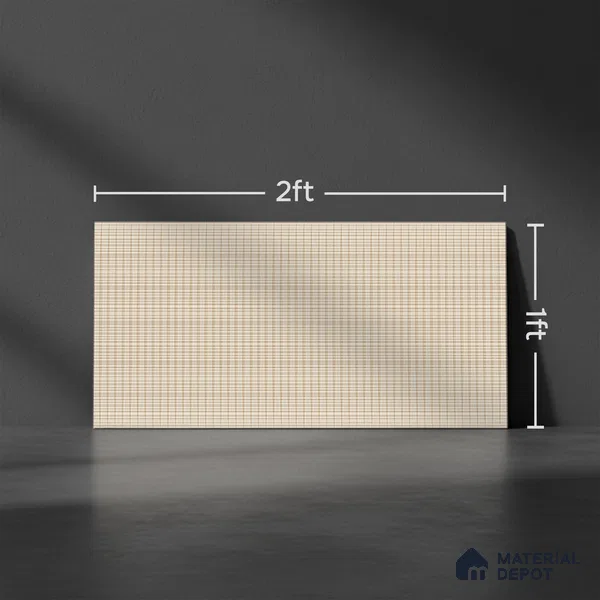 Fabric Highlighter Wall Tile TL 06475 B Woven Sahara 2 ft x 1 ft Glossy Finish Ceramic Tile - 8 mm | Suitable For Kitchen, Bathroom & Accent/Feature Wall