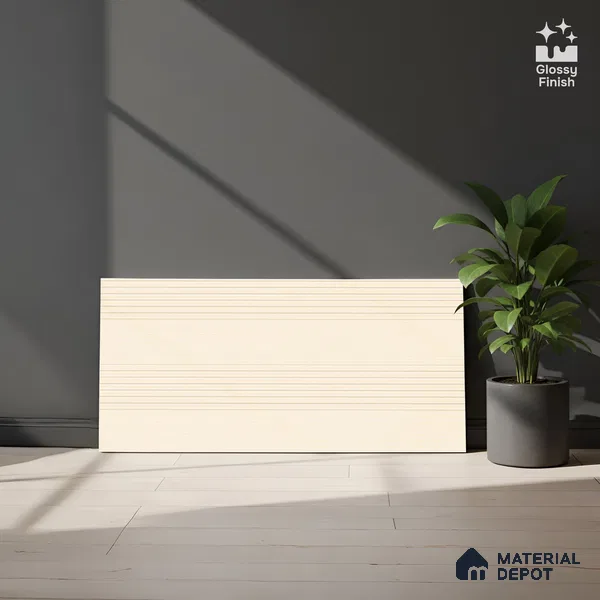 Patterned Wall Tile TL 06478 B Hemlin DK 2 ft x 1 ft Ceramic Glossy Finish - 8 mm | Suitable for Living Room, Kitchen & Bathroom | Please Expect a Slight Variation of Pattern
