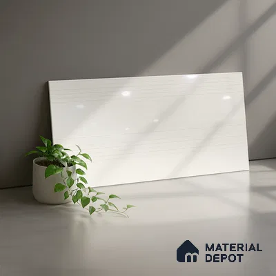 Patterned Wall Tile TL 06478 Hemlin LT 2 ft x 1 ft Ceramic Glossy Finish - 8 mm | Suitable for Living Room, Kitchen & Bathroom | Please Expect a Slight Variation of Pattern