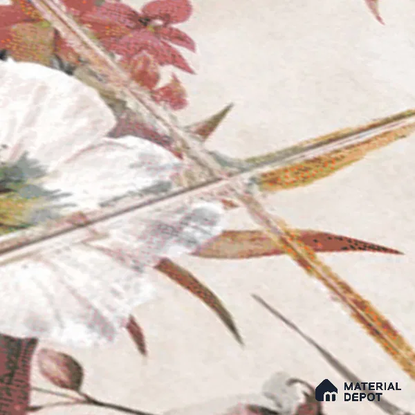 Floral Wall Tile TL 10113 B Antic Rubi Decor-1A (GMH-2) | 1 ft x 1 ft Ceramic Matte Finish - 9 mm | Suitable for Living Room, Bedroom, Terrace, Balcony, Dining | Please Expect a Slight Variation of Pattern
