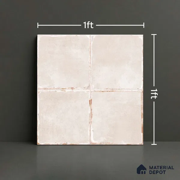Plain Wall Tile TL 10113 Antic Rubi (MH-5) | 1 ft x 1 ft Ceramic Matte Finish - 9 mm | Suitable for Living Room, Bedroom, Terrace, Balcony, Dining