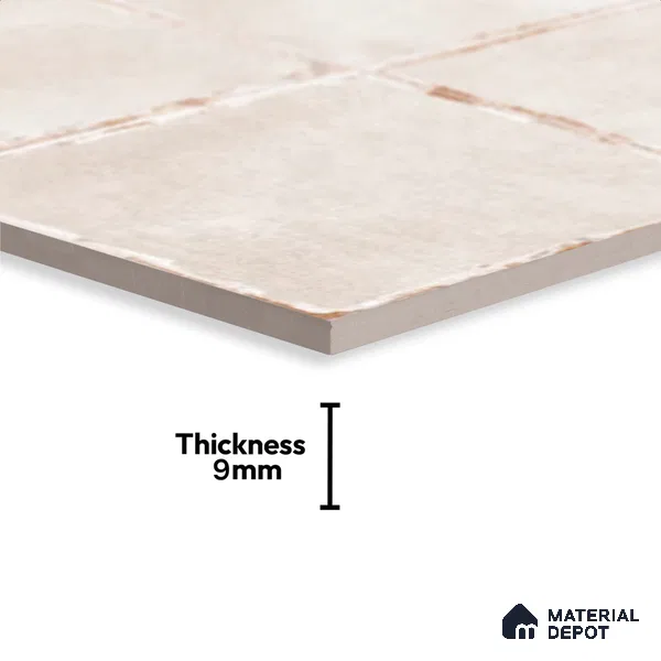 Plain Wall Tile TL 10113 Antic Rubi (MH-5) | 1 ft x 1 ft Ceramic Matte Finish - 9 mm | Suitable for Living Room, Bedroom, Terrace, Balcony, Dining