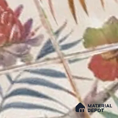 Floral Wall Tile TL 10113 E Antic Rubi Decor-1D (GMH-2) | 1 ft x 1 ft Ceramic Matte Finish - 9 mm | Suitable for Living Room, Bedroom, Terrace, Balcony, Dining | Please Expect a Slight Variation of Pattern (Sample)