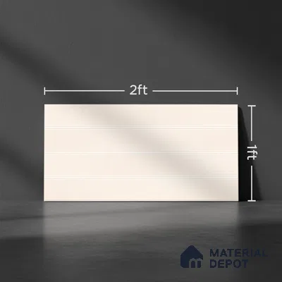Plain Wall Tile TL 06476 Keradon LT 2 ft x 1 ft Ceramic Glossy Finish - 8 mm | Suitable for Living Room, Kitchen & Bathroom