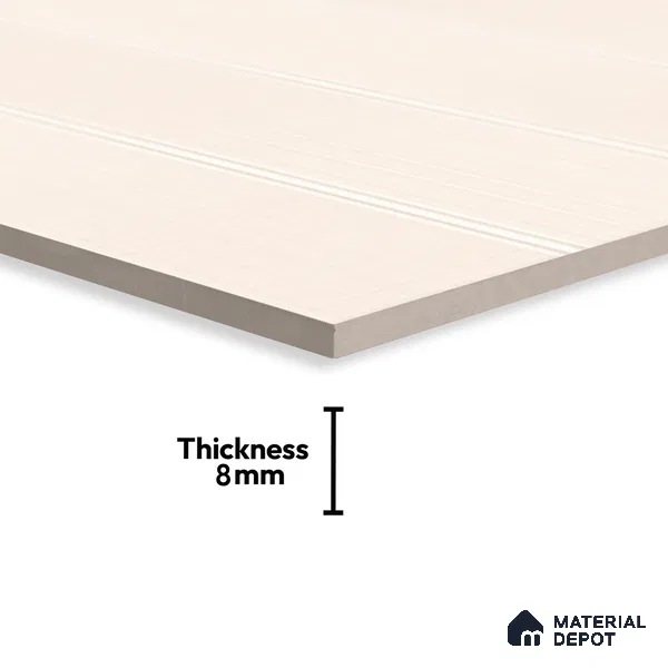 Plain Wall Tile TL 06476 Keradon LT 2 ft x 1 ft Ceramic Glossy Finish - 8 mm | Suitable for Living Room, Kitchen & Bathroom