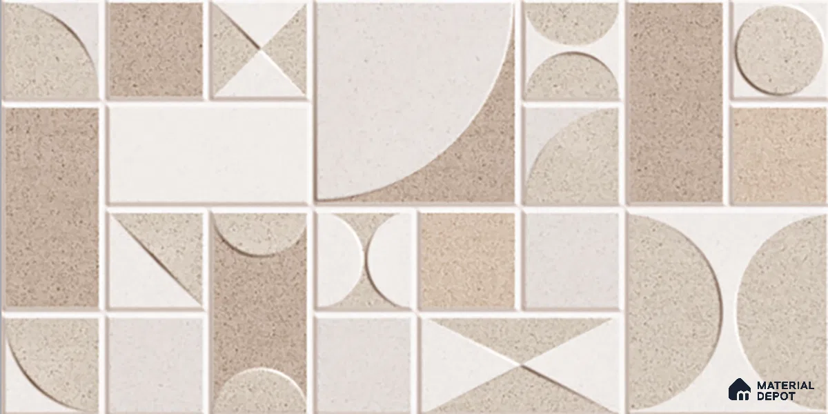 Highlighter Wall Tile TL 06471 B Creton HL 2 ft x 1 ft Ceramic Glossy Finish - 8 mm | Suitable for Living Room, Kitchen & Bathroom