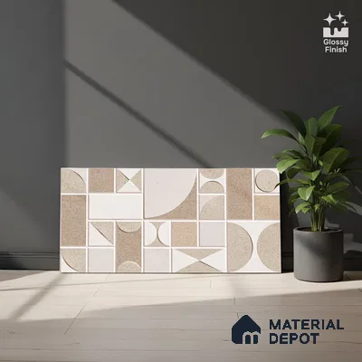 Highlighter Wall Tile TL 06471 B Creton HL 2 ft x 1 ft Ceramic Glossy Finish - 8 mm | Suitable for Living Room, Kitchen & Bathroom