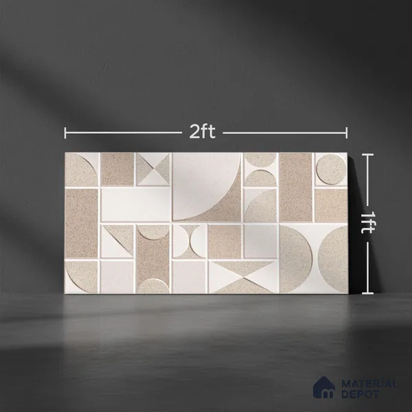 Highlighter Wall Tile TL 06471 B Creton HL 2 ft x 1 ft Ceramic Glossy Finish - 8 mm | Suitable for Living Room, Kitchen & Bathroom