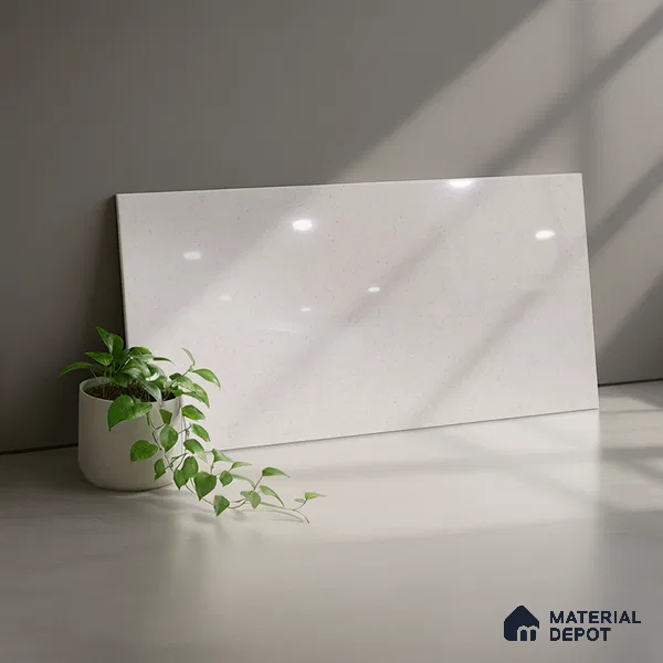 Plain Wall Tile TL 06471 Creton LT 2 ft x 1 ft Ceramic Glossy Finish - 8 mm | Suitable for Living Room, Kitchen & Bathroom