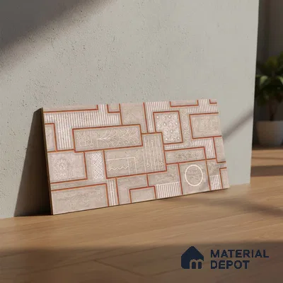 Highlighter Wall Tile TL 06533 B G Nostal Brown HL 2 ft x 1 ft Ceramic Matte Finish - 8 mm | Suitable for Living Room, Kitchen & Bathroom (Sample)