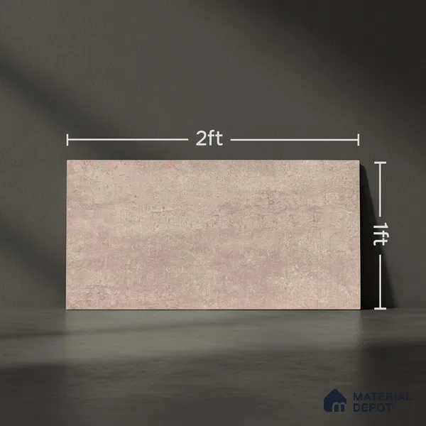 Stone Wall Tile TL 06533 C Nostal Brown 2 ft x 1 ft Ceramic Matte Finish - 8 mm | Suitable for Living Room, Kitchen & Bathroom (Sample)