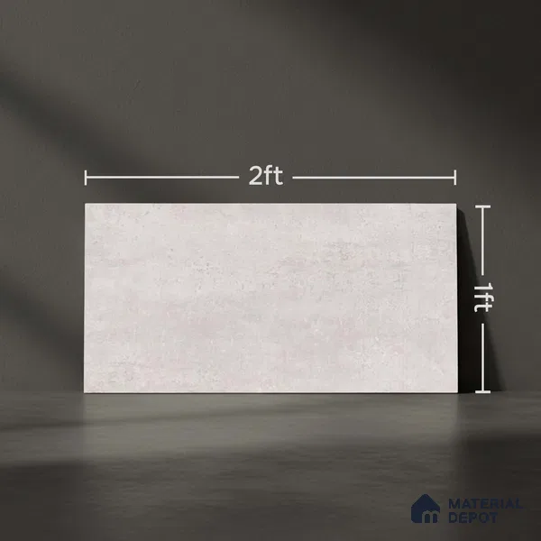 Stone Wall Tile TL 06533 D Nostal Silver 2 ft x 1 ft Ceramic Matte Finish - 8 mm | Suitable for Living Room, Kitchen & Bathroom (Sample)