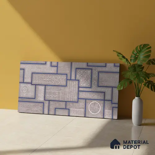 Highlighter Wall Tile TL 06533 E G Nostal Grey HL 2 ft x 1 ft Ceramic Matte Finish - 8 mm | Suitable for Living Room, Kitchen & Bathroom