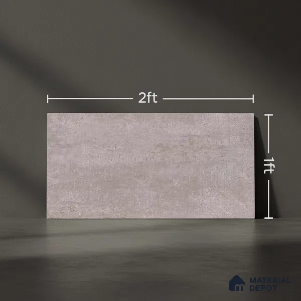 Stone Wall Tile TL 06533 F Nostal Grey 2 ft x 1 ft Ceramic Matte Finish - 8 mm | Suitable for Living Room, Kitchen & Bathroom (Sample)