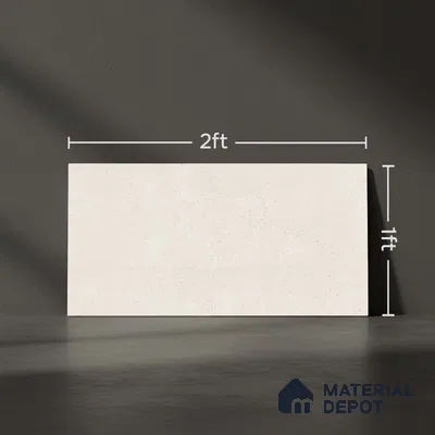 Plain Wall Tile TL 06532 Tipton Beige 2 ft x 1 ft Ceramic Matte Finish - 8 mm | Suitable for Living Room, Kitchen & Bathroom