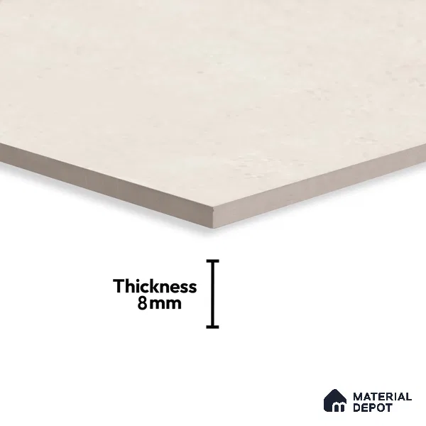 Plain Wall Tile TL 06532 Tipton Beige 2 ft x 1 ft Ceramic Matte Finish - 8 mm | Suitable for Living Room, Kitchen & Bathroom