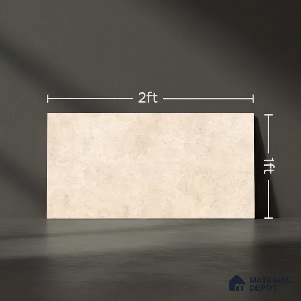 Marble Wall Tile TL 06532 C Tipton Crema 2 ft x 1 ft Ceramic Matte Finish - 8 mm | Suitable for Living Room, Kitchen & Bathroom
