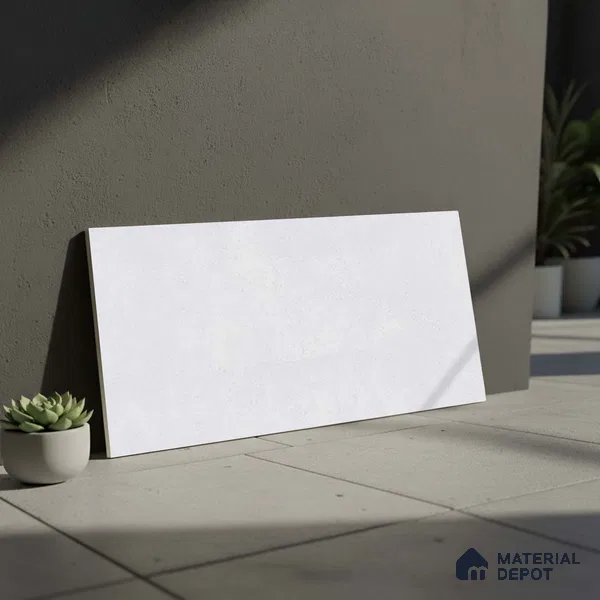 Plain Wall Tile TL 06532 D Tipton Silver 2 ft x 1 ft Ceramic Matte Finish - 8 mm | Suitable for Living Room, Kitchen & Bathroom