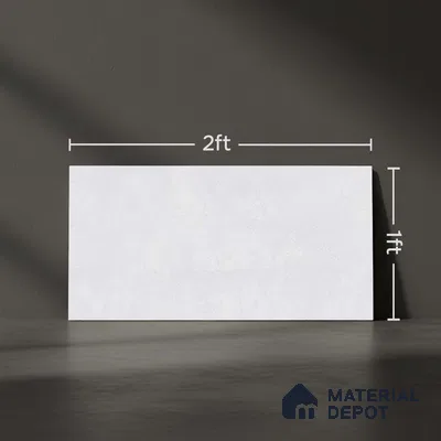 Plain Wall Tile TL 06532 D Tipton Silver 2 ft x 1 ft Ceramic Matte Finish - 8 mm | Suitable for Living Room, Kitchen & Bathroom
