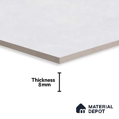 Plain Wall Tile TL 06532 D Tipton Silver 2 ft x 1 ft Ceramic Matte Finish - 8 mm | Suitable for Living Room, Kitchen & Bathroom