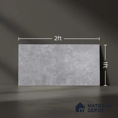 Stone Wall Tile TL 06532 F Tipton Grey 2 ft x 1 ft Ceramic Matte Finish - 8 mm | Suitable for Living Room, Kitchen & Bathroom