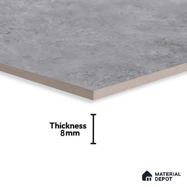 Stone Wall Tile TL 06532 F Tipton Grey 2 ft x 1 ft Ceramic Matte Finish - 8 mm | Suitable for Living Room, Kitchen & Bathroom