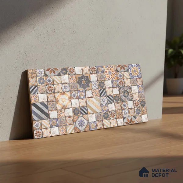 Highlighter Wall Tile TL 06534 B G Zebo Brown HL 2 ft x 1 ft Ceramic Matte Finish - 8 mm | Suitable for Living Room, Kitchen & Bathroom (Sample)