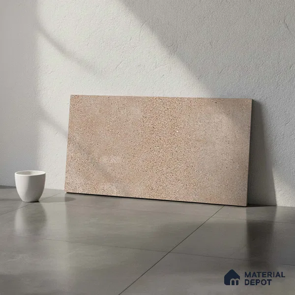 Stone Wall Tile TL 06534 C Zebo Brown 2 ft x 1 ft Ceramic Matte Finish - 8 mm | Suitable for Living Room, Kitchen & Bathroom