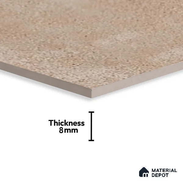 Stone Wall Tile TL 06534 C Zebo Brown 2 ft x 1 ft Ceramic Matte Finish - 8 mm | Suitable for Living Room, Kitchen & Bathroom