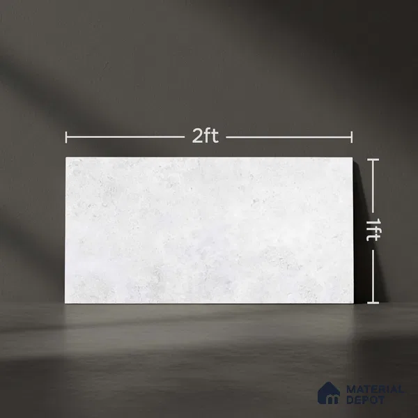 Stone Wall Tile TL 06534 D Zebo Blanco 2 ft x 1 ft Ceramic Matte Finish - 8 mm | Suitable for Living Room, Kitchen & Bathroom (Sample)