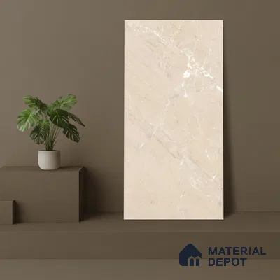 Marble Floor & Wall Tile TL 05617 Beige Polenta 4 ft x 2 ft Matte Finish Vitrified Tile - 9 mm