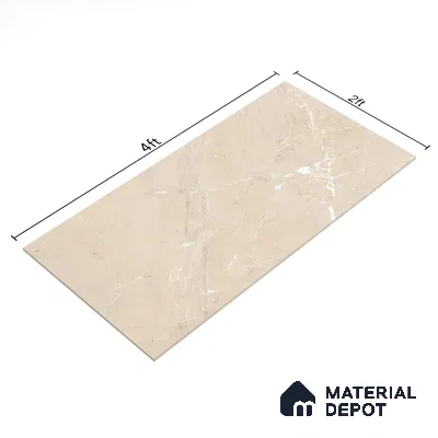 Marble Floor & Wall Tile TL 05617 Beige Polenta 4 ft x 2 ft Matte Finish Vitrified Tile - 9 mm