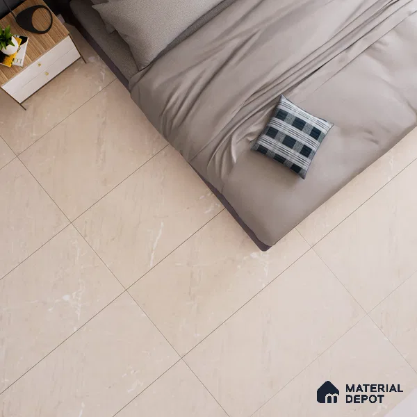 Marble Floor & Wall Tile TL 05617 Beige Polenta 4 ft x 2 ft Matte Finish Vitrified Tile - 9 mm