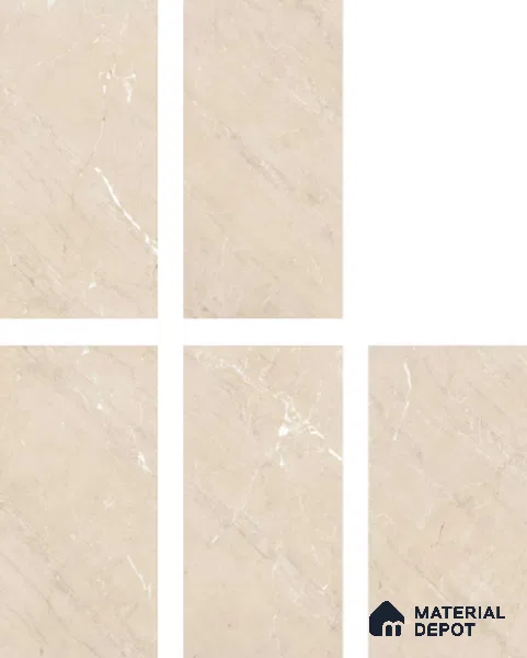 Marble Floor & Wall Tile TL 05617 Beige Polenta 4 ft x 2 ft Matte Finish Vitrified Tile - 9 mm