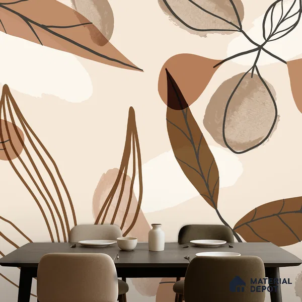 Earthline Botanics Purple Lavender Garden Scape | WP 04137 B Non Woven Matte Finish Tropical Style Premium Customized size Wallpaper | 150 GSM WP01MTF Paper | (MOQ = 30 Sq. Ft.)