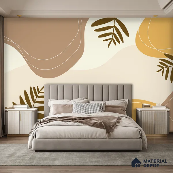 Desert Harmony Romantic Peach Rose Splash | WP 04146 B Non Woven Matte Finish Tropical Style Premium Customized size Wallpaper | 150 GSM WP01MTF Paper | (MOQ = 30 Sq. Ft.)