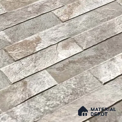 Stacked Stone Wall Tile TL 06583 Brasil Sand 2 ft x 1 ft Ceramic Matte Finish - 9 mm | Suitable for Courtyard, Foyer, Balcony, Elevation (Sample)