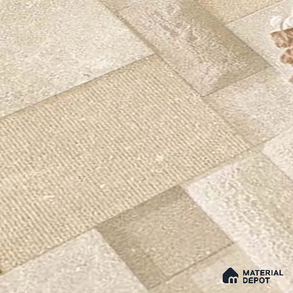 Stacked Stone Wall Tile TL 06591 Noxer Baige 2 ft x 1 ft Ceramic Matte Finish - 9 mm | Suitable for Courtyard, Foyer, Balcony, Elevation (Sample)