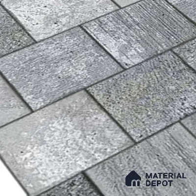 Stacked Stone Wall Tile TL 06595 Lumina Gris 2 ft x 1 ft Ceramic Matte Finish - 9 mm | Suitable for Courtyard, Foyer, Balcony, Elevation (Sample)