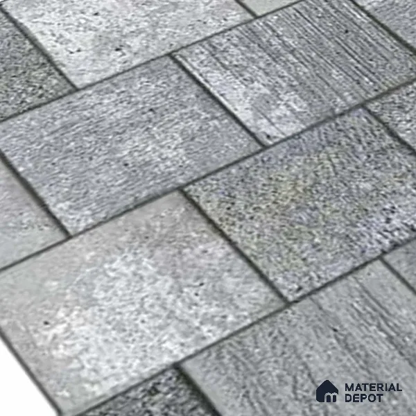 Stacked Stone Wall Tile TL 06595 Lumina Gris 2 ft x 1 ft Ceramic Matte Finish - 9 mm | Suitable for Courtyard, Foyer, Balcony, Elevation (Sample)