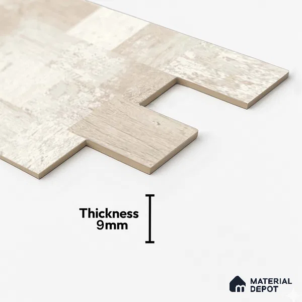 Stacked Stone Wall Tile TL 06595 C Lumina Yellow 2 ft x 1 ft Ceramic Matte Finish - 9 mm | Suitable for Courtyard, Foyer, Balcony, Elevation (Sample)