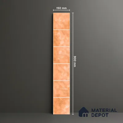 Stone Look Floor Tile TL 06574 Penny Amber Art 35 Inch x 6 Inch Vitrified Matte Finish - 9 mm | Suitable for Living Room, Kitchen & Bedroom