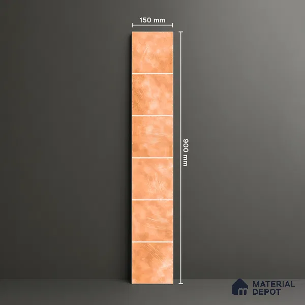 Stone Look Floor Tile TL 06574 Penny Amber Art 35 Inch x 6 Inch Vitrified Matte Finish - 9 mm | Suitable for Living Room, Kitchen & Bedroom