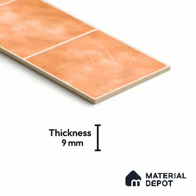 Stone Look Floor Tile TL 06574 Penny Amber Art 35 Inch x 6 Inch Vitrified Matte Finish - 9 mm | Suitable for Living Room, Kitchen & Bedroom