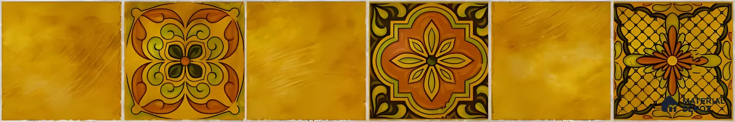 Moroccan Look Floor Tile TL 06574 D Penny Marfil Decore 35 Inch x 6 Inch Vitrified Matte Finish - 9 mm | Suitable for Living Room, Kitchen & Bedroom (Sample)